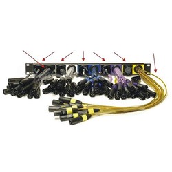 Whirlwind PatchMaster60 - 60 Channel  5 W1CF to XLRM Tails 3 Feet 1 RU Snakeskin